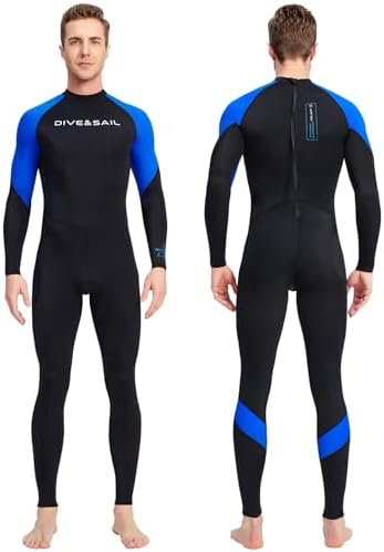 SEAUR Full Body Swimsuit Soft Back Zipper Quick Dry Wetsuit Long