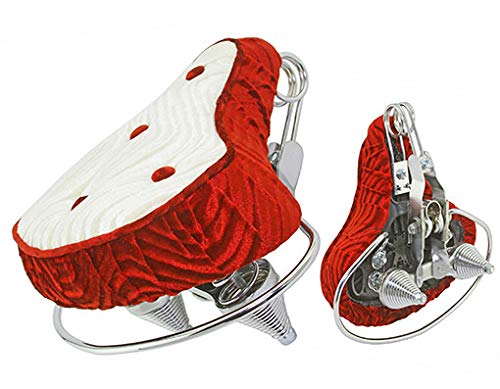 Lowrider Beach Cruiser Seat Velour Red and White. Bike Seat, Bike Saddle, Bicycle seat, Bike Saddle, Bike Parts, Bicycle Parts