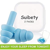 Ear Pugs for Sleeping, Noise Cancelling Sound Blocking Earplugs Reusable Noise Reduction for Musicians Concerts Silicone Blue
