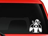 YourChoiceDecals Deadpool making heart sign on car truck SUV laptop mac toolbox wall window decal sticker 6 inches white with White Heart