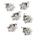 Luna Bazaar Mini Mercury Glass Star Ornaments (1 to 1.5-Inch, Silver, Imogen Design, Set of 6) - Great Gift Idea, Vintage-Style Decorations for Christmas, Special Occasions, Home Decor and Parties