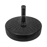 Strombergbrand Free Standing Patio Umbrella Base Durable High-Density Water Filled Umbrella Holder Outdoor Living Heavy Duty Umbrella Patio Base Stand, Black .