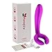 Silicone Double Head Vibrator- 3 in 1 Vibrating, Vagina and Clitoris Stimulation Massager, Anal Plug Prostate Stimulator with 7 Frequency Masturbation Sex Toys for Women Couples and Lesbian