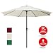 UHINOOS 9 ft Patio Umbrella,Outdoor Umbrella with Crank and 8 Ribs, Polyester Aluminum Alloy Pole Tilt Button Outside Table Umbrella.Fade Resistant Water Proof Patio Table Umbrella(Ivory) primary