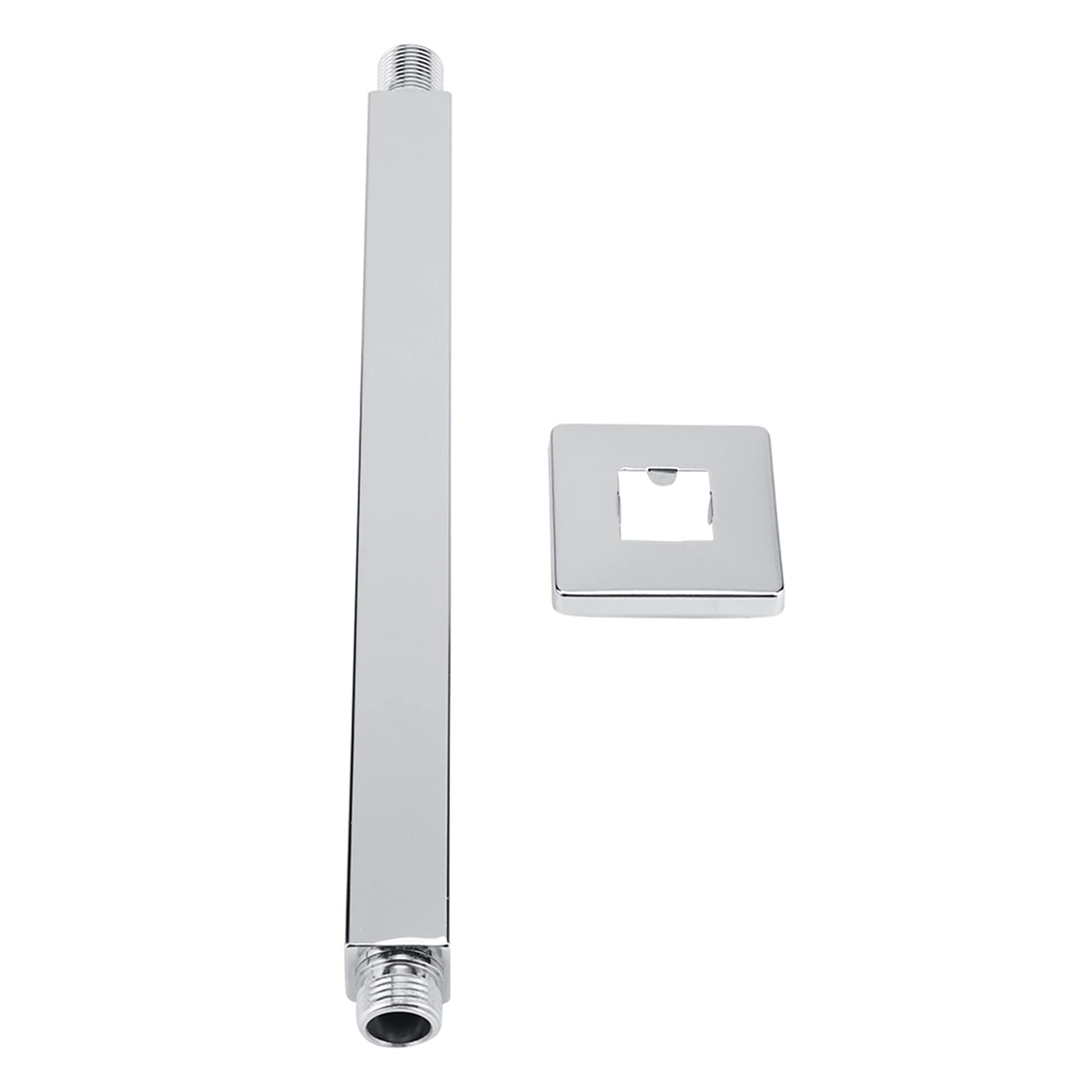 Shower Arm Wall Mounted Square Stainless Steel Top Straight Shower Extension Arms Pipe for Bathroom Ceiling Shower Head Accessories(7.5 Inch)