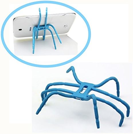 WHOMEC Universal Multi-function Spider Flexible Phone Car Holder Mount and Stand For Smartphones and Tablets (Blue)