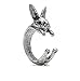 Bunny Rabbit Ring in Silver Tone Alloy, Adjustable Fit