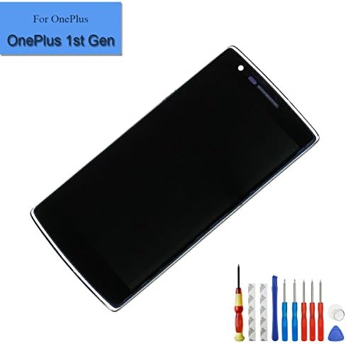 for OnePlus 1st Generation LCD Touch Screen Display Digitizer Assembly with Frame and Repairing Tools Black
