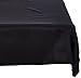 LinenTablecloth 8 ft. Fitted Polyester Tablecloth Black