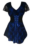 Dare To Wear Victorian Gothic Women’s Plus Size Sweetheart Corset Top Blueberry 2x, Online Clothing Store