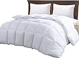 Queen Comforter Duvet Insert White - Quilted Comforter with Corner Tabs - Hypoallergenic, Plush Siliconized Fiberfill, Box Stitched Down Alternative Comforter by Utopia Bedding