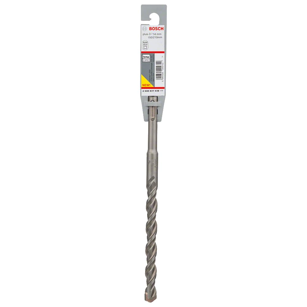 Bosch 2608831039 "SDS Plus-3" Hammer Drill Bit, 0 V, Grey, 14 x 150 x 210 mm