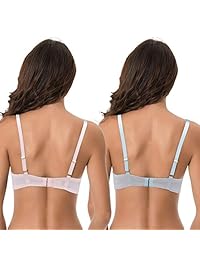 Curve Muse - Sujetador de encaje para mujer sin forro, semitransparente, 2 unidades