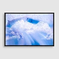 Framed Canvas Wall Art Watercolor Cloud Canvas Prints Home Artwork Decoration for Living Room,Bedroom - 16x24 inches