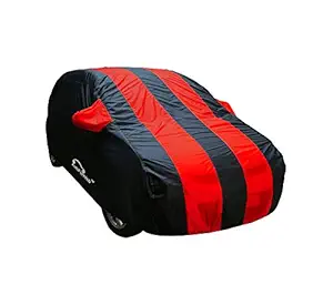 Autofurnish Red Stripe Car Body Cover Compatible with Maruti WagonR - Arc Blue