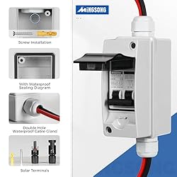 MINGSONG Solar Panels Disconnect Switch 32Amp DC
