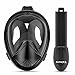 Vaincre 180° Full Face Snorkel Mask with Panoramic View Anti-Fog,Anti-Leak Snorkeling Design with Adjustable Head Straps-See Larger Viewing Area Than Traditional Masks for Adults Youth (Black L/XL)