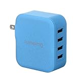 USB Charger- Lumsing 21W 4.2A 4-Port USB Wall Charger with Smart Technology Travel Charger for iPhone SE / 6s / 6 / 6 Plus, iPad Air 2, Galaxy S7 / S7 Edge / S6 / S6 Edge / Edge+, Note 5, LG G5 (Blue)