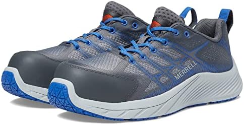 Merrell Men\'s Moab Flight Carbon Fiber Work Shoes. Blue-Jacquard Upper Size 8.5. Merrell Moab Flight Carbon Fiber Toe Blue Work Sneakers  main image 2