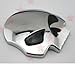 7-gost 2PCS 3D Chrome Skull Bone Metal Emblem Badge Decals Sticker Car Motorcycle