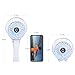 Handheld Misting Fan Portable Fan Facial Steamer,Rechargeable Battery Operated Fan,Foldable Travel Fan,Personal Fan Cooling Humidifier with Colorful Night Light for Travel