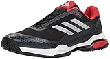 adidas Performance Men's Barricade Club Tennis Shoe, Black/Matte Silver/White, 11 M US