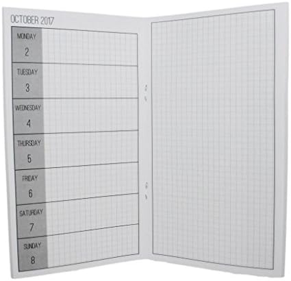 2017 / 2018 Week on One Page + Grid Notes Planner - Customized Dated Traveler’s Notebook Inserts