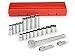 TEKTON 11551 3/8-Inch Drive Socket Set, Inch, 21-Piece