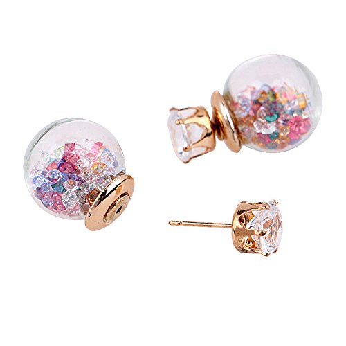 jewels galaxy gold plated stud earrings for girls (multi-colour)(cb-bllc-145)