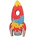 OXEMIZE Wooden Puzzles for Toddlers Space Rocket Kids Wooden Blocks and Trailer Toys Preschool Educational Toys Color sorter Puzzle Set for All Children, Boys and Girls Ages 3 4 5 to 8 Years Old