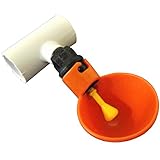 (12) ORANGE AUTOMATIC WATERER DRINKER CUPS & 1/2