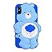 Artbling Case for iPhone X XS 10,Silicone 3D Cartoon Animal Cover,Kids Girls Coo Cute Cases,Kawaii Soft Gel Rubber Unique Character Protector+Finger Ring for iPhone10 iPhoneX XS (Rain Bear)