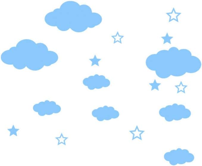 Nubes estrella calcomanías de pared diy etiqueta de la pared para niños