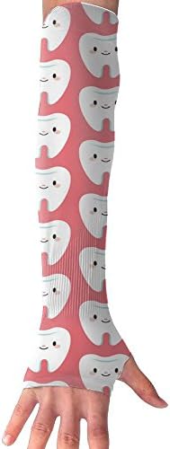 WOAINI666 Cute Tooth Gloves Anti-uv Sun Protection Long Fingerless Arm Cooling Sleeve For Men And Women