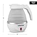 Gourmia GK360 Travel Foldable Electric Kettle - Fast Water Boiling - Food Grade Silicone - Small, Collapsible, Portable - Boil Dry Protection - .8 Qt - 110/120v - 820W - White