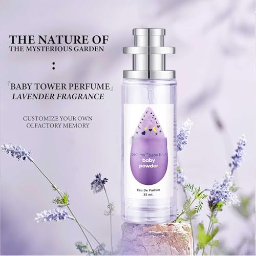 LBOYLOVE® Long Lasting Baby Powder Fragrances, Fresh and Light Scent Baby Tower Perfume, Long-lasting Moisture & Fragrance - Gift for Women Gentle Baby Powder & Floral Notes 35ml
