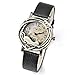 Women's Fashion Vintage Bronze Case Cat & Flower Quartz Analog Wrist Watch (Black)