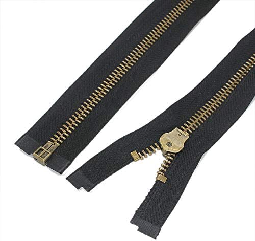 Amazon Com 8 20 Inch Antique Brass Zippers For Jackets Sewing Coats Crafts Separating Jacket Zipper 51 Cm Metal Zipper Heavy Duty 20 Anti Brass Leekayer