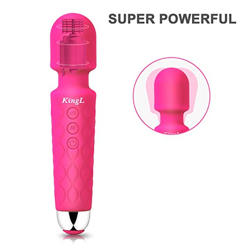 KingL Wand Massager Bullet- New Upgrade Powerful Vibration Modes - Personal Cordless Handheld Wireless Waterproof Mute Rechargeable Massager for Body Relieves Muscle Tension - Sports Recovery ...