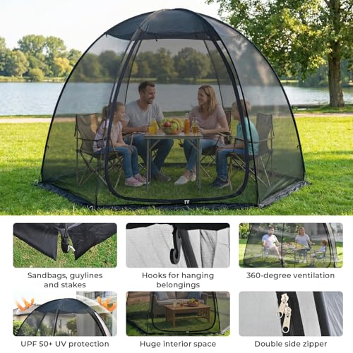 Alvantor Pop Up Screen House Tent 10x10 Review: Portable Mesh Gazebo for Camping and Backyard image 26