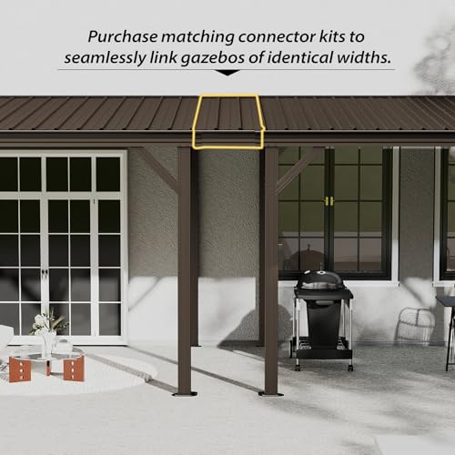 Domi 8' x 10' Wall Mounted Hardtop Gazebo Review: Lean-to Patio Shelter image 22
