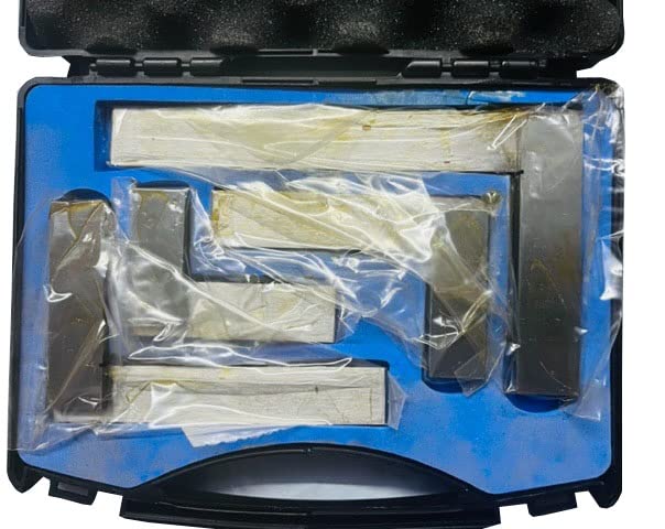 OMEX Precision Hardened Steel Square Set 2" 3" 4" 6" DIN875 Ground Engineer Machinist Tools in Plastic Box