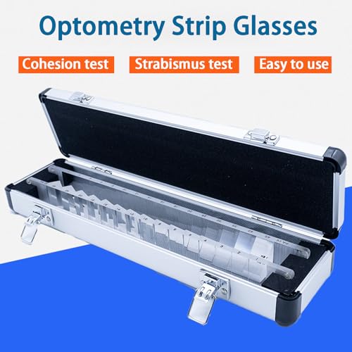 piudoiliy Ophthalmic Prism Set: 16 Horizontal & 15 Vertical Optical Prisms for Eye Deviation Testing in Optometry & Hospitals
