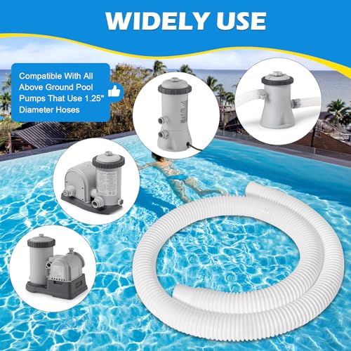 3 Pcs 1.25" Pool Hose, 59" Long Accessory Pool Pump Replacement Hoses, photo 11