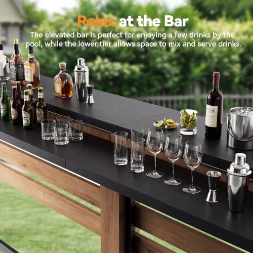 MODERNSHADE 6x12 Wood Grill Gazebo Review: Outdoor Bar with Power Strip & TV Mount image 25