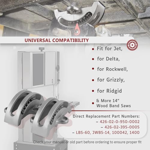 2-Pack Bandsaw Trunnions with Scale, Fit For 14" Standard Bandsaws, Replace Trunnions photo 12