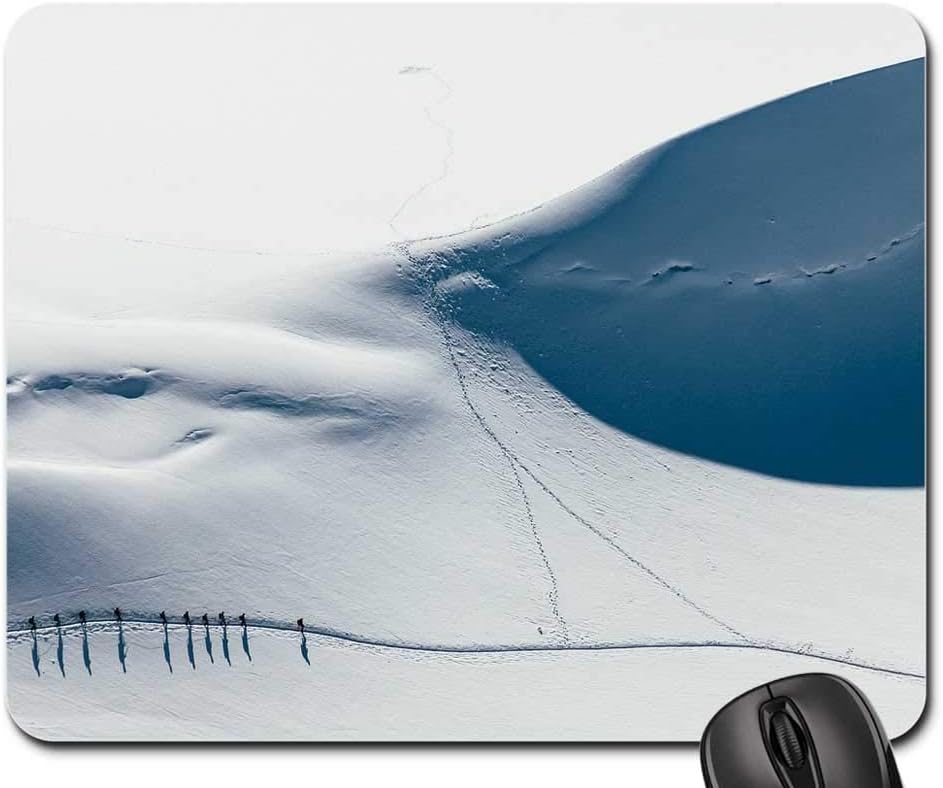 Mouse Pad Snow Winter Hike Expedition Skiing Office