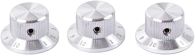 Alnicov 3Pcs Metal Guitar Control Knobs 6mm Diameter Tone Volume Knobs for Strat Stratocaster Electric Guitar - Image 3
