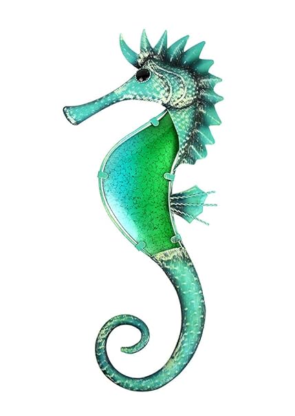Liffy Metal Seahorse Wall Art Outdoor Sea Decor Hanging Decorative