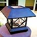 Solar Light,Post Cap Lights 4 x 4 Plus Bright 15 Lumen Outdoor Warm White LED Lamp For Vinyl Posts Caps 3.5x3.5 4x4 5x5 6x6 Waterproof Deal of The Day Prime Sogrand Black Lantern For Fence Deck 2 Pack